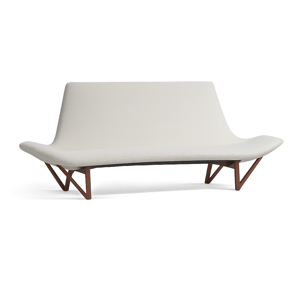 Front product view of the Pangolino 2-Seater Ergonomic Sofa by DORSA