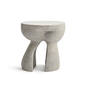 Front product view of the Perché Polyresin Side Table by DORSA