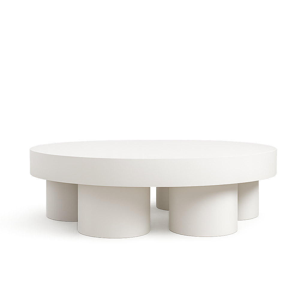 Front product view of the Pessante Round Coffee Table by DORSA