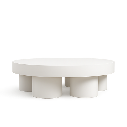 Front product view of the Pessante Round Coffee Table by DORSA