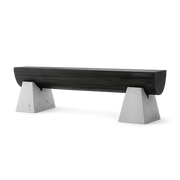 Front product view of the Rastrello Concrete Bench by DORSA