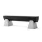 Front product view of the Rastrello Concrete Bench by DORSA