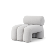 Front product view of the Rastrello Boucle Lounge Chair by DORSA