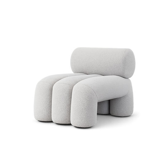 Front product view of the Rastrello Boucle Lounge Chair by DORSA