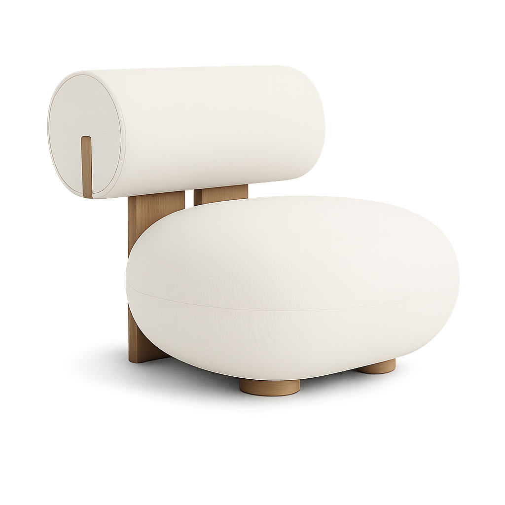 Front product view of the Raw Low Lounge by DORSA
