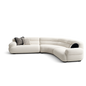 Front product view of the Santuario Boucle L-Shaped Sectional Sofa by DORSA