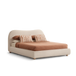 Front product view of the Sbalorditiva Boucle King Bedframe by DORSA