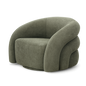 Front product view of the Semplicità Suede Lounge Chair by DORSA