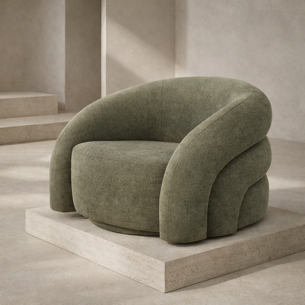Semplicità Suede Lounge Chair