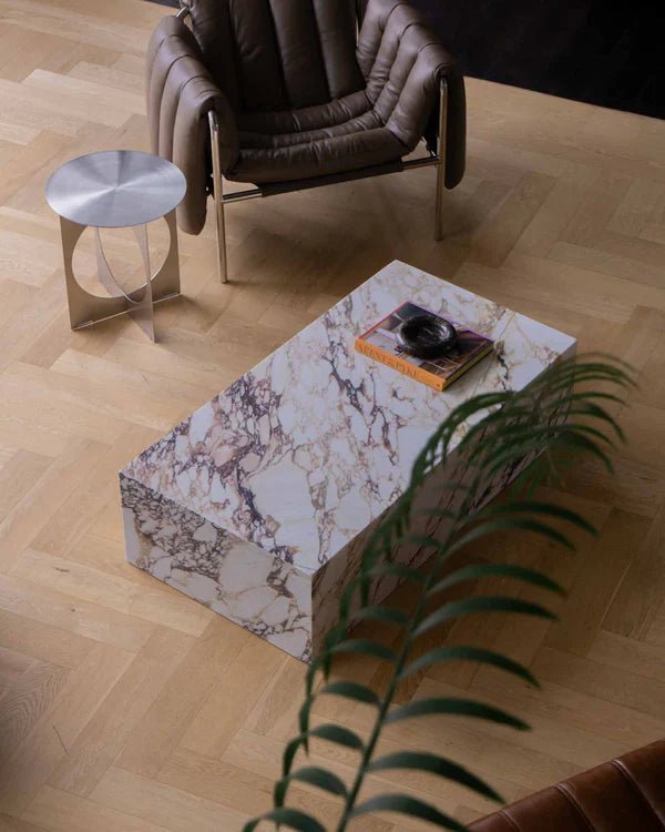 Solida Low Pure Marble Table - DorsaSolida Low Pure Marble Table