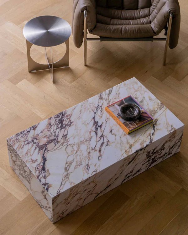 Solida Low Pure Marble Table - DorsaSolida Low Pure Marble Table