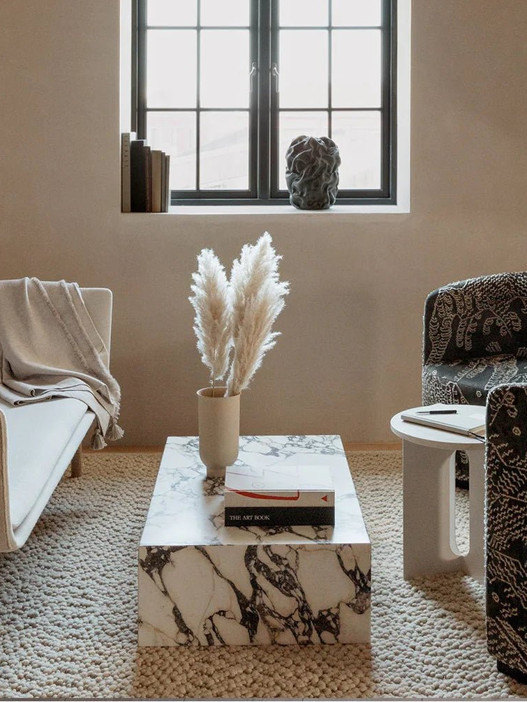 Solida Low Pure Marble Table - DorsaSolida Low Pure Marble Table