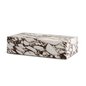 Front product view of the Solida Low Pure Marble Table by DORSA