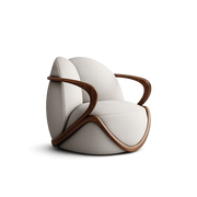 Front product view of the Strata Walnut Chair by DORSA
