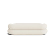 VELAR Sculptural Bed Frame in off white, rear view